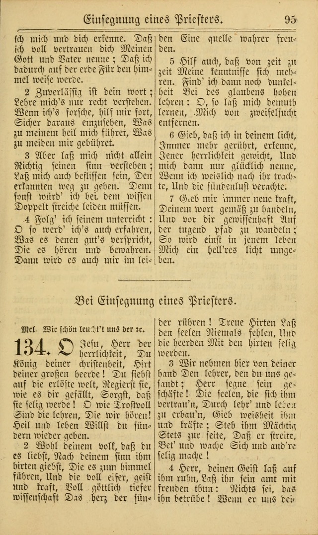 Neuestes Gemeinschaftliches Gesangbuch: zum gotttesdienstlichen Gebrauch der Lutherischen und Reformierten Gemeinden in Nord-Amerika: eine sammlung von 652 liedern mit dem dazu gehörigen anhang... page 95