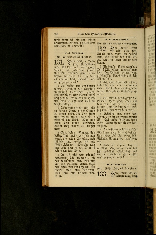 Neuestes Gemeinschaftliches Gesangbuch: zum gotttesdienstlichen Gebrauch der Lutherischen und Reformierten Gemeinden in Nord-Amerika: eine sammlung von 652 liedern mit dem dazu gehörigen anhang... page 96