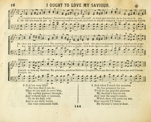 The New Golden Shower: containing the Gems of the "Golden Shower," with about one-half additional (new) pieces, designed for sunday schools, social, missionary and temperance meetings page 16