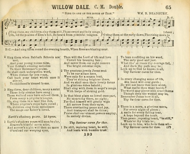 The New Golden Shower: containing the Gems of the "Golden Shower," with about one-half additional (new) pieces, designed for sunday schools, social, missionary and temperance meetings page 65