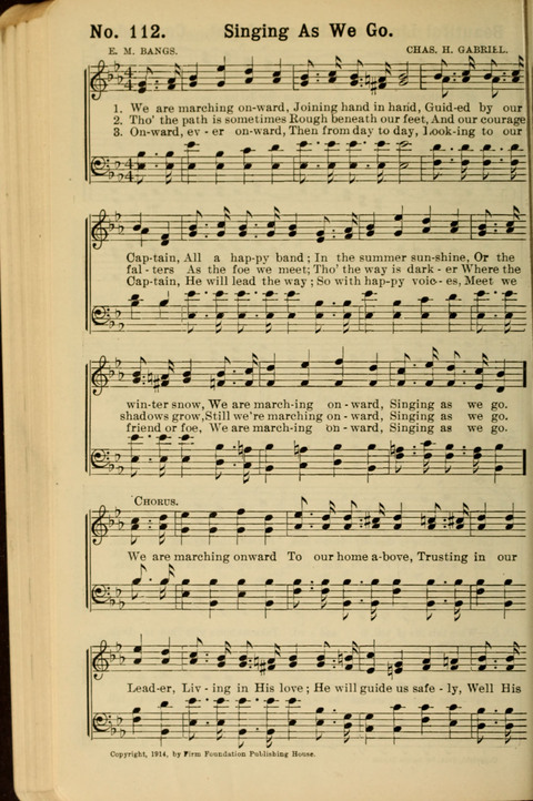 The New Gospel Song Book: A Rare Collection of Songs designed for Christian Work and Worship page 112