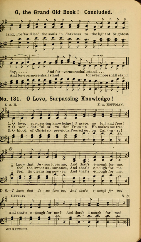 The New Gospel Song Book: A Rare Collection of Songs designed for Christian Work and Worship page 131