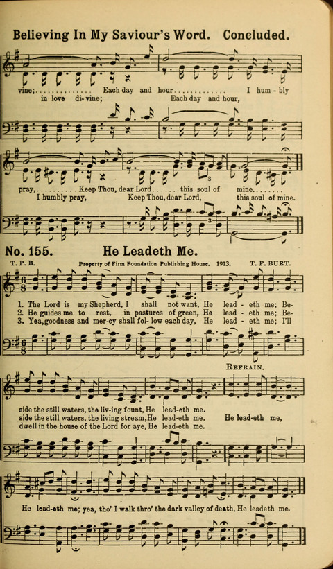 The New Gospel Song Book: A Rare Collection of Songs designed for Christian Work and Worship page 155