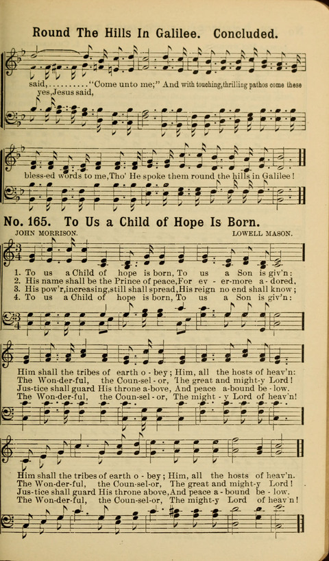 The New Gospel Song Book: A Rare Collection of Songs designed for Christian Work and Worship page 165