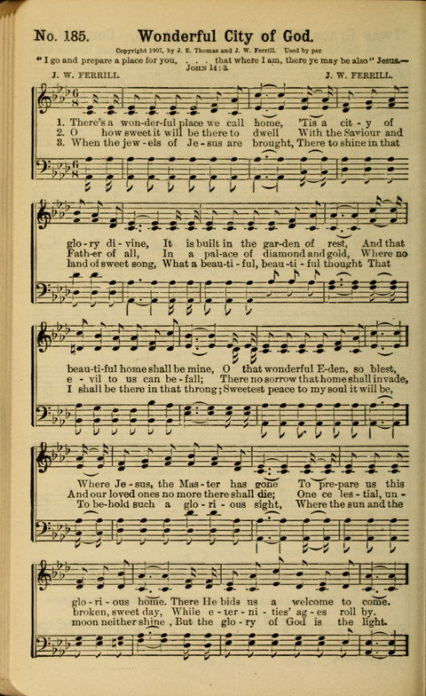 The New Gospel Song Book: A Rare Collection of Songs designed for Christian Work and Worship page 186