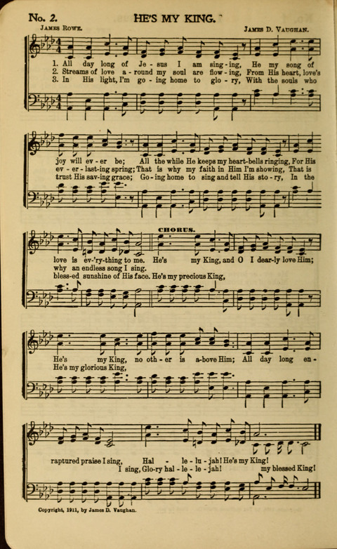 The New Gospel Song Book: A Rare Collection of Songs designed for Christian Work and Worship page 2