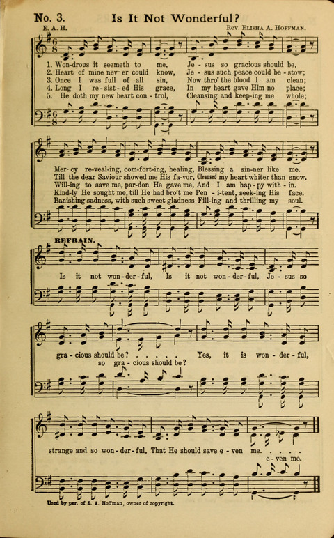 The New Gospel Song Book: A Rare Collection of Songs designed for Christian Work and Worship page 3