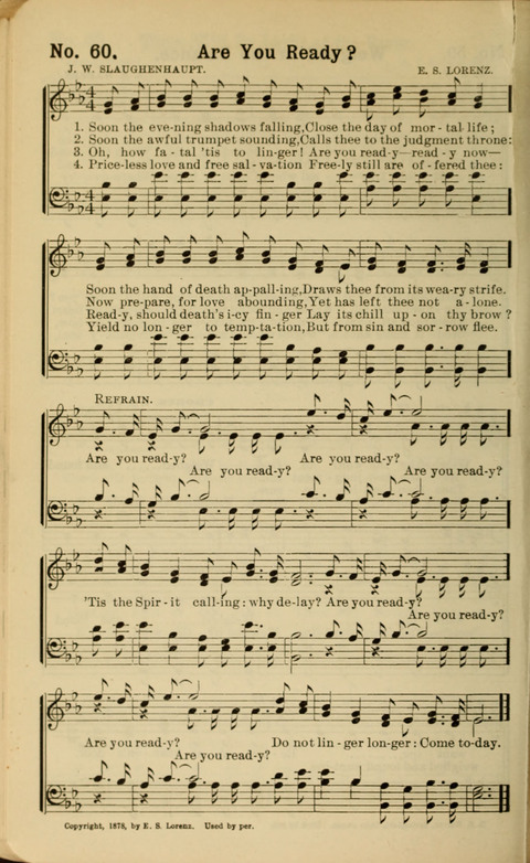 The New Gospel Song Book: A Rare Collection of Songs designed for Christian Work and Worship page 60