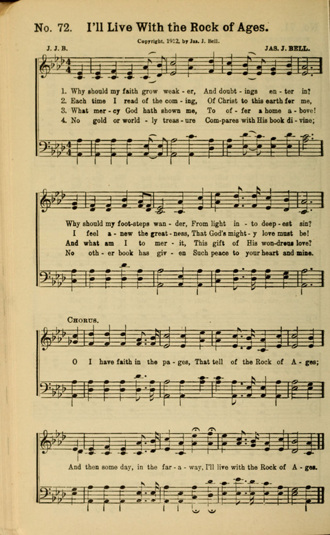 The New Gospel Song Book: A Rare Collection of Songs designed for Christian Work and Worship page 72