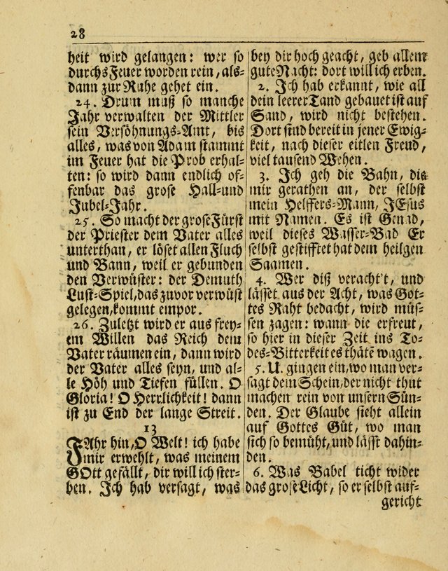 Nachklang zum Gesäng der einsamen Turtel Taube, enthaltend eine neue Sammlung Geistlicher Lieder page 111