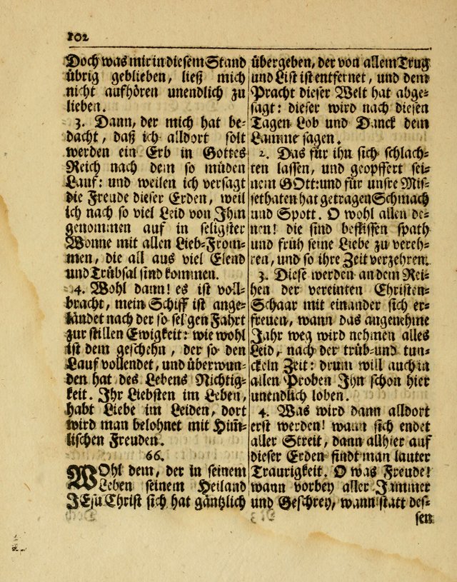 Nachklang zum Gesäng der einsamen Turtel Taube, enthaltend eine neue Sammlung Geistlicher Lieder page 185