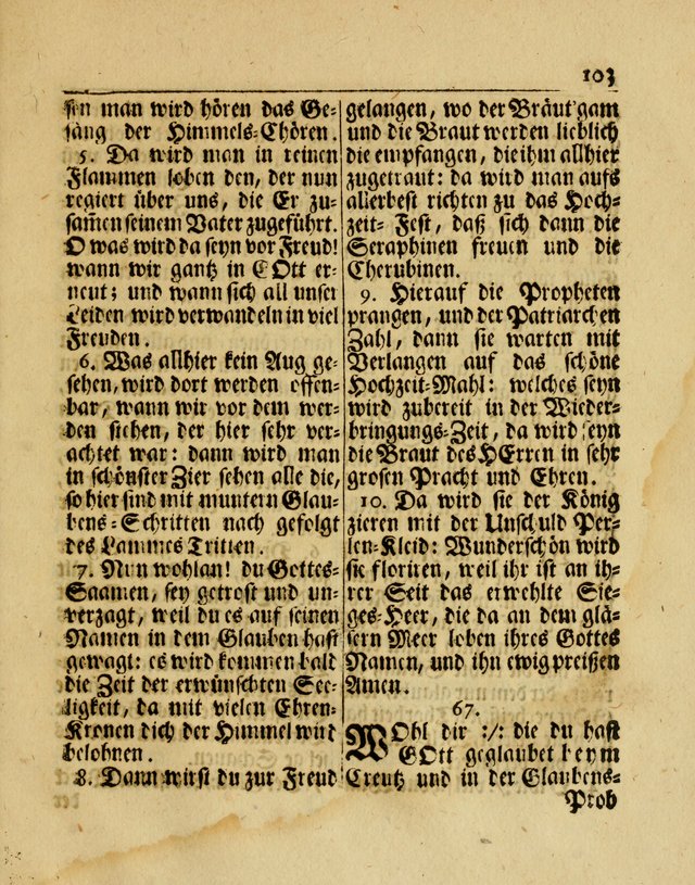 Nachklang zum Gesäng der einsamen Turtel Taube, enthaltend eine neue Sammlung Geistlicher Lieder page 186