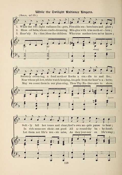 The New Hosanna: A book of Songs and Hymns for The Sunday-school and The Home page 118