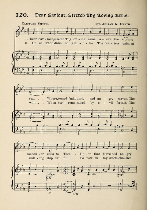 The New Hosanna: A book of Songs and Hymns for The Sunday-school and The Home page 136