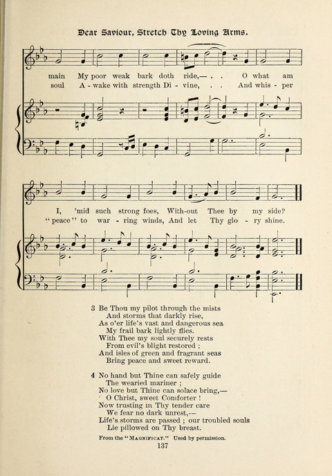 The New Hosanna: A book of Songs and Hymns for The Sunday-school and The Home page 137