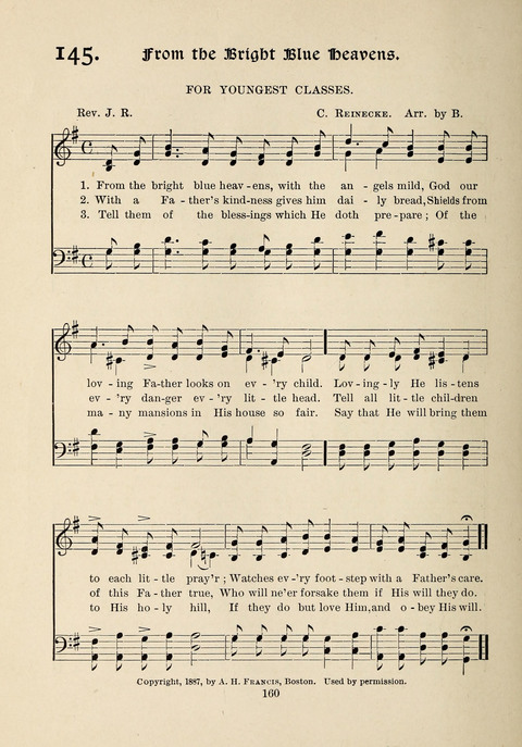 The New Hosanna: A book of Songs and Hymns for The Sunday-school and The Home page 160