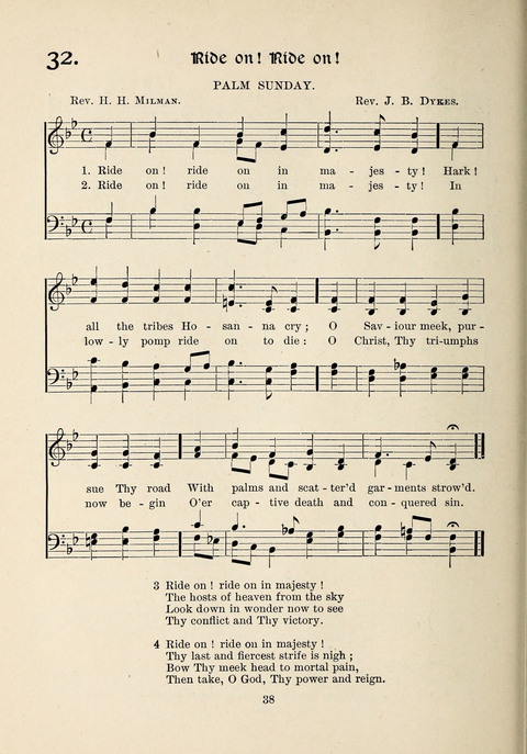 The New Hosanna: A book of Songs and Hymns for The Sunday-school and The Home page 38