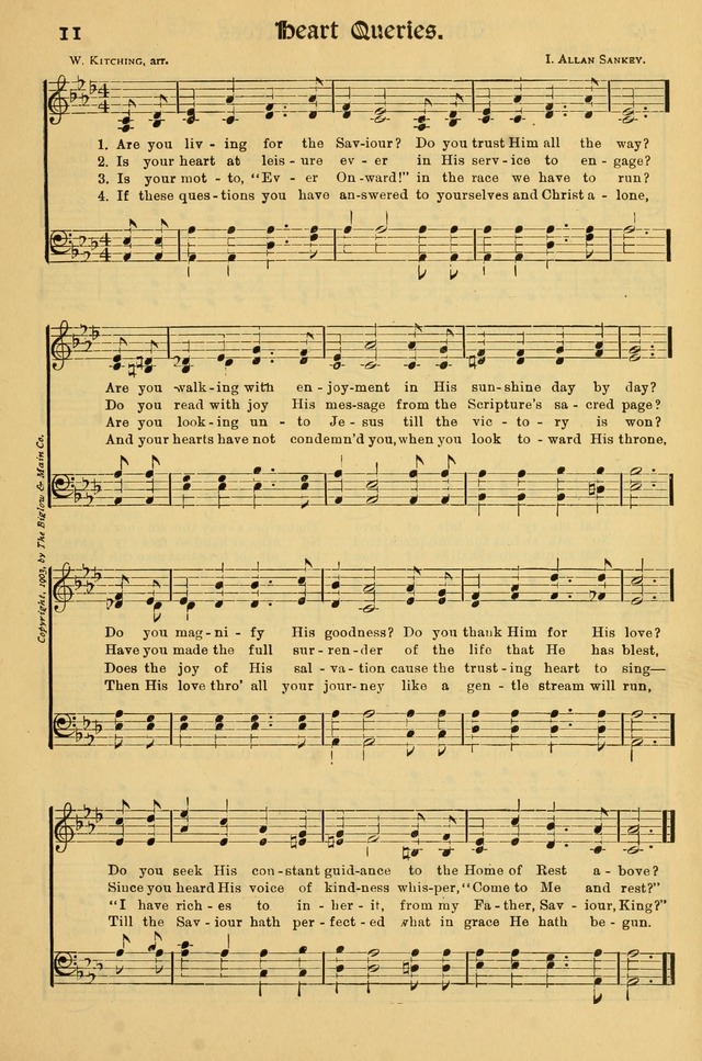 Northfield Hymnal: for use in evangelistic and church services, conventions, sunday schools, and all prayer and social meetings of the church and home page 11