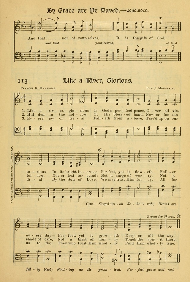 Northfield Hymnal: for use in evangelistic and church services, conventions, sunday schools, and all prayer and social meetings of the church and home page 113