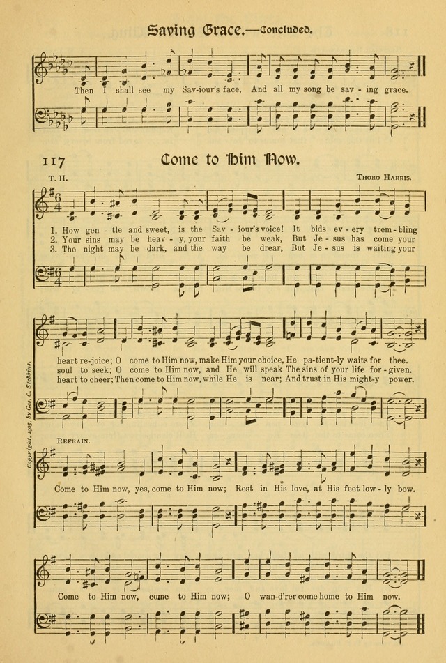 Northfield Hymnal: for use in evangelistic and church services, conventions, sunday schools, and all prayer and social meetings of the church and home page 117