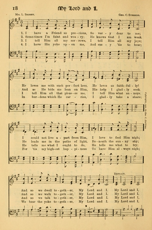 Northfield Hymnal: for use in evangelistic and church services, conventions, sunday schools, and all prayer and social meetings of the church and home page 18