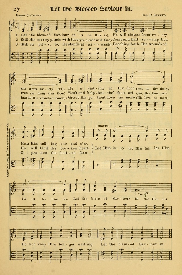 Northfield Hymnal: for use in evangelistic and church services, conventions, sunday schools, and all prayer and social meetings of the church and home page 27