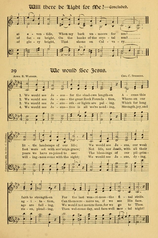 Northfield Hymnal: for use in evangelistic and church services, conventions, sunday schools, and all prayer and social meetings of the church and home page 29