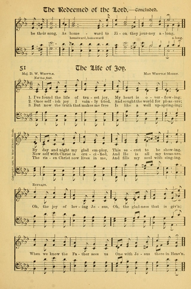 Northfield Hymnal: for use in evangelistic and church services, conventions, sunday schools, and all prayer and social meetings of the church and home page 51