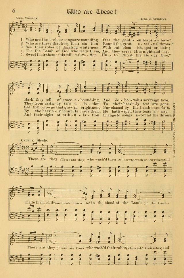 Northfield Hymnal: for use in evangelistic and church services, conventions, sunday schools, and all prayer and social meetings of the church and home page 6