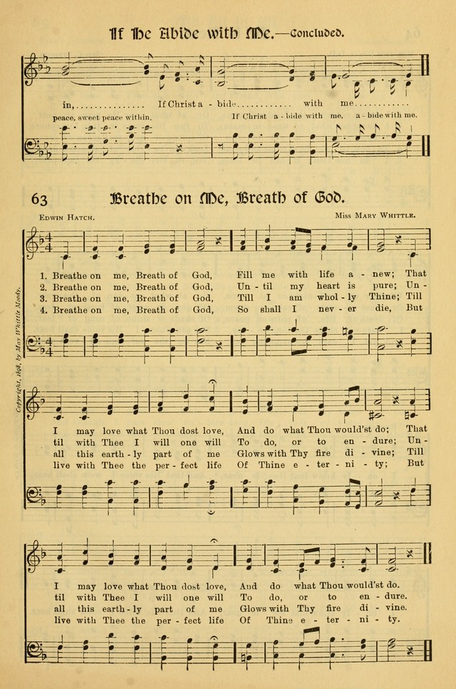 Northfield Hymnal: for use in evangelistic and church services, conventions, sunday schools, and all prayer and social meetings of the church and home page 63