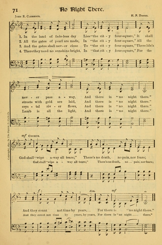 Northfield Hymnal: for use in evangelistic and church services, conventions, sunday schools, and all prayer and social meetings of the church and home page 71