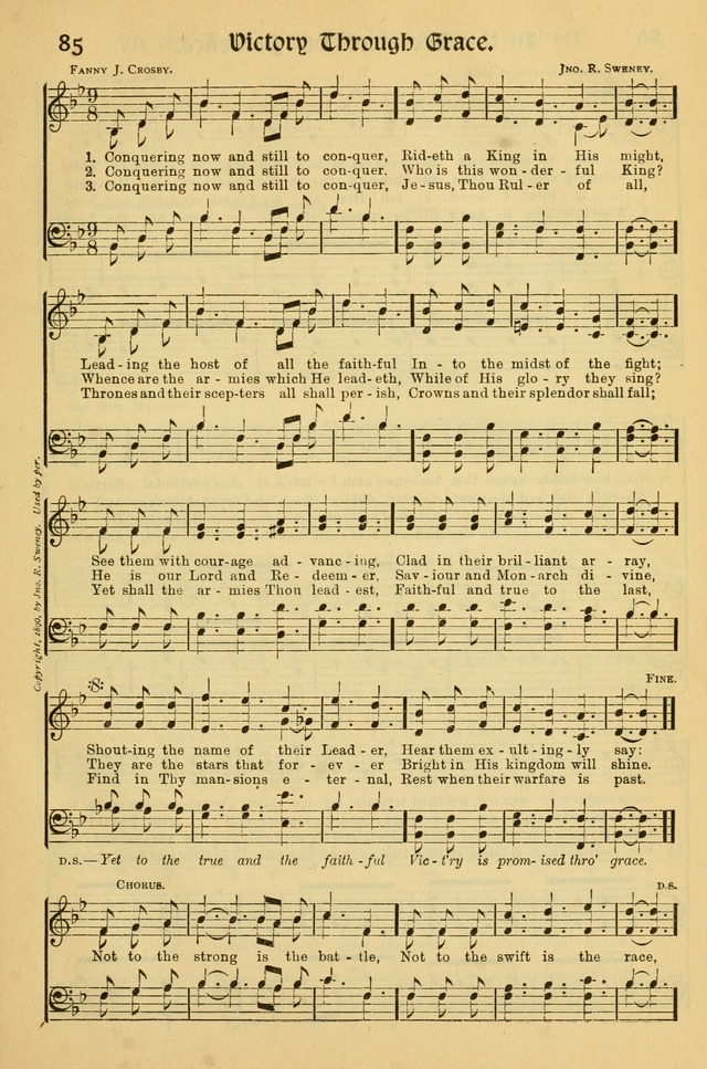 Northfield Hymnal: for use in evangelistic and church services, conventions, sunday schools, and all prayer and social meetings of the church and home page 85