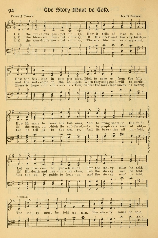 Northfield Hymnal: for use in evangelistic and church services, conventions, sunday schools, and all prayer and social meetings of the church and home page 94