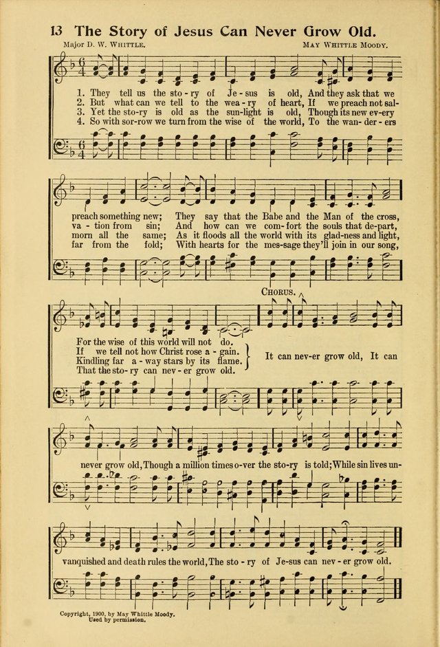 Northfield Hymnal No. 3 page 13