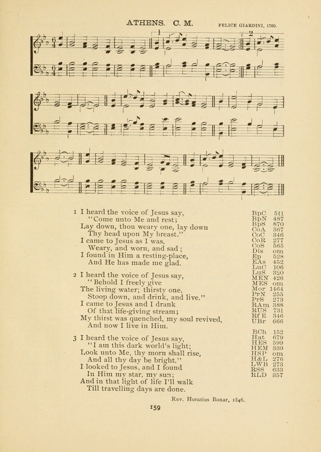 The National Hymn Book of the American Churches: comprising the hymns which are common to the hymnaries of the Baptists, Congregationalists, Episcopalians, Lutherans, Methodists, Presbyterians... page 159