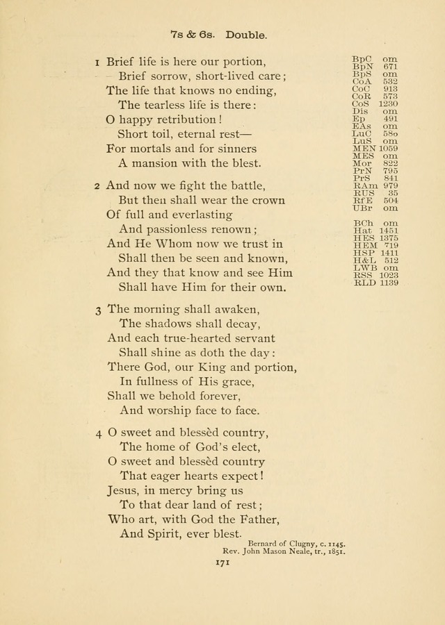 The National Hymn Book of the American Churches: comprising the hymns which are common to the hymnaries of the Baptists, Congregationalists, Episcopalians, Lutherans, Methodists, Presbyterians... page 171