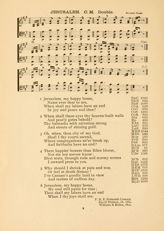 The National Hymn Book of the American Churches: comprising the hymns which are common to the hymnaries of the Baptists, Congregationalists, Episcopalians, Lutherans, Methodists, Presbyterians... page 2