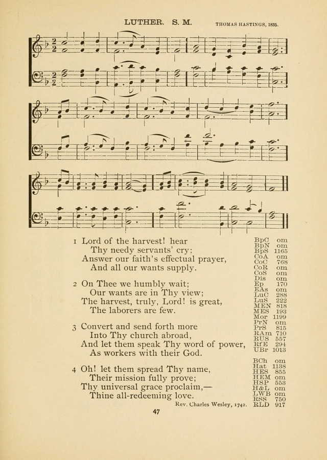 The National Hymn Book of the American Churches: comprising the hymns which are common to the hymnaries of the Baptists, Congregationalists, Episcopalians, Lutherans, Methodists, Presbyterians... page 47