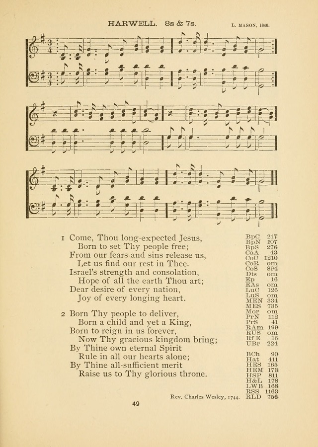 The National Hymn Book of the American Churches: comprising the hymns which are common to the hymnaries of the Baptists, Congregationalists, Episcopalians, Lutherans, Methodists, Presbyterians... page 49