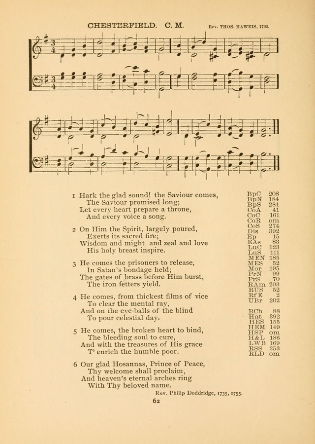 The National Hymn Book of the American Churches: comprising the hymns which are common to the hymnaries of the Baptists, Congregationalists, Episcopalians, Lutherans, Methodists, Presbyterians... page 62