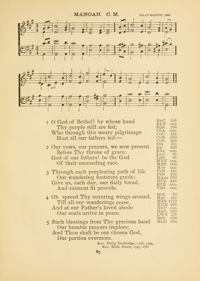 The National Hymn Book of the American Churches: comprising the hymns which are common to the hymnaries of the Baptists, Congregationalists, Episcopalians, Lutherans, Methodists, Presbyterians... page 63