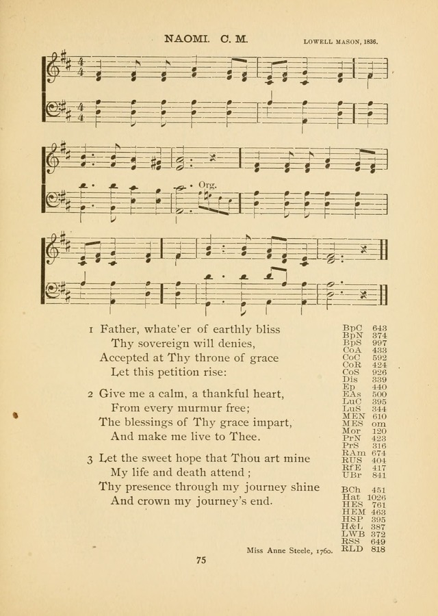 The National Hymn Book of the American Churches: comprising the hymns which are common to the hymnaries of the Baptists, Congregationalists, Episcopalians, Lutherans, Methodists, Presbyterians... page 75