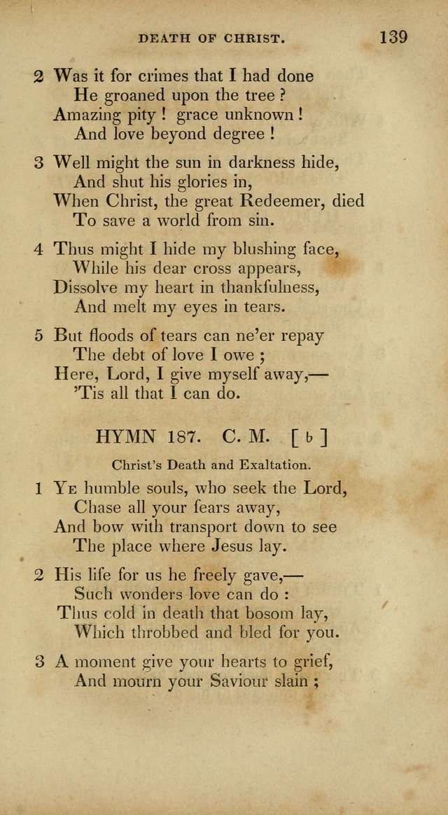 The New Hymn Book, Designed for Universalist Societies: compiled from approved authors, with variations and additions. Second Ed. page 150