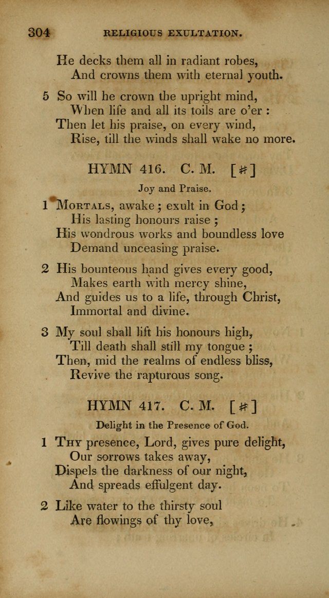 The New Hymn Book, Designed for Universalist Societies: compiled from approved authors, with variations and additions. Second Ed. page 315