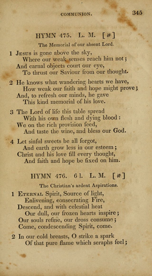 The New Hymn Book, Designed for Universalist Societies: compiled from approved authors, with variations and additions. Second Ed. page 356