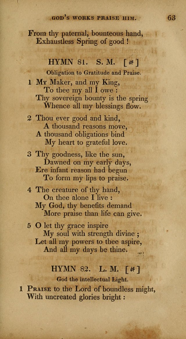 The New Hymn Book, Designed for Universalist Societies: compiled from approved authors, with variations and additions. Second Ed. page 74