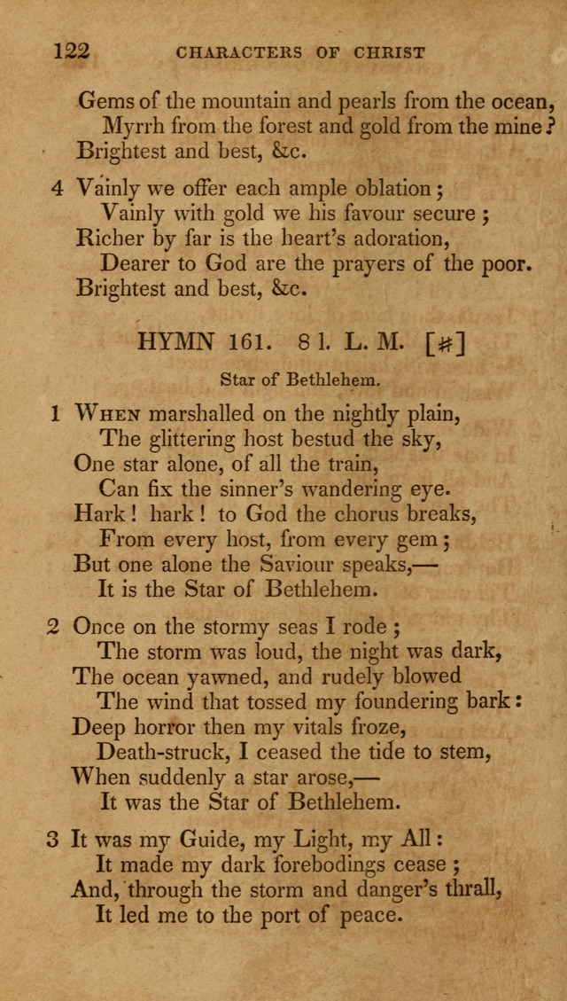 The New Hymn Book, Designed for Universalist Societies: compiled from approved authors, with variations and additions (9th ed.) page 122