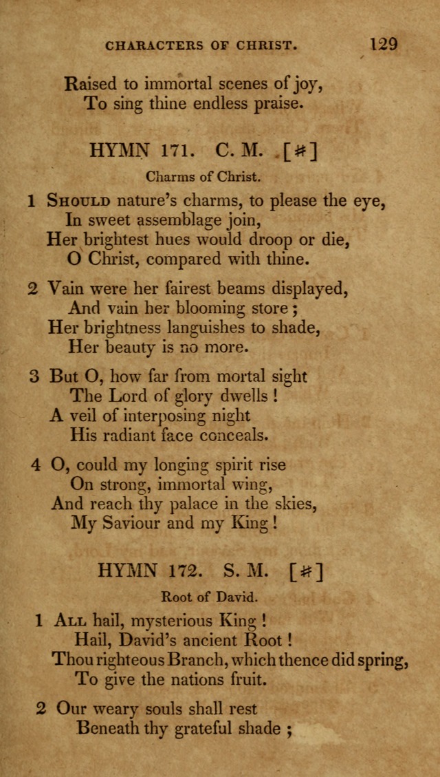 The New Hymn Book, Designed for Universalist Societies: compiled from approved authors, with variations and additions (9th ed.) page 129