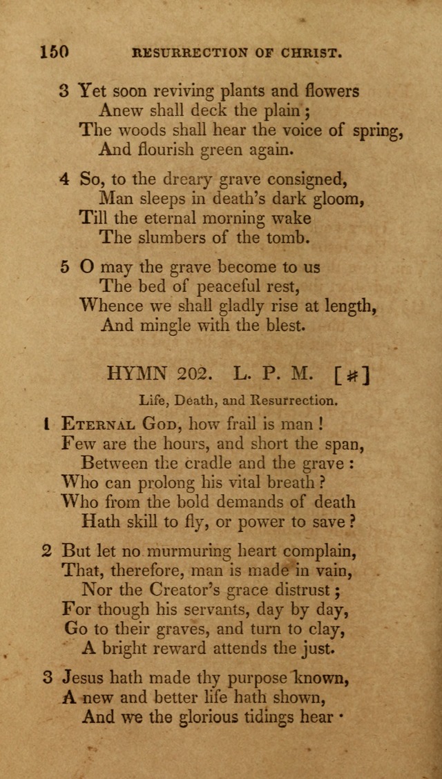 The New Hymn Book, Designed for Universalist Societies: compiled from approved authors, with variations and additions (9th ed.) page 150