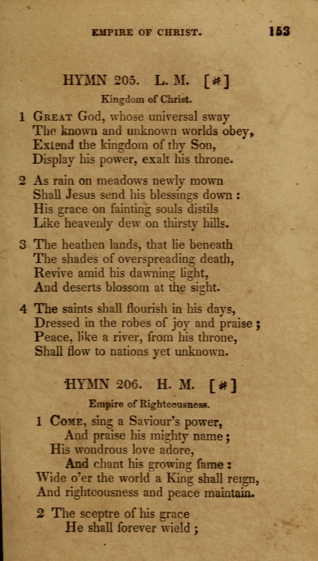 The New Hymn Book, Designed for Universalist Societies: compiled from approved authors, with variations and additions (9th ed.) page 153